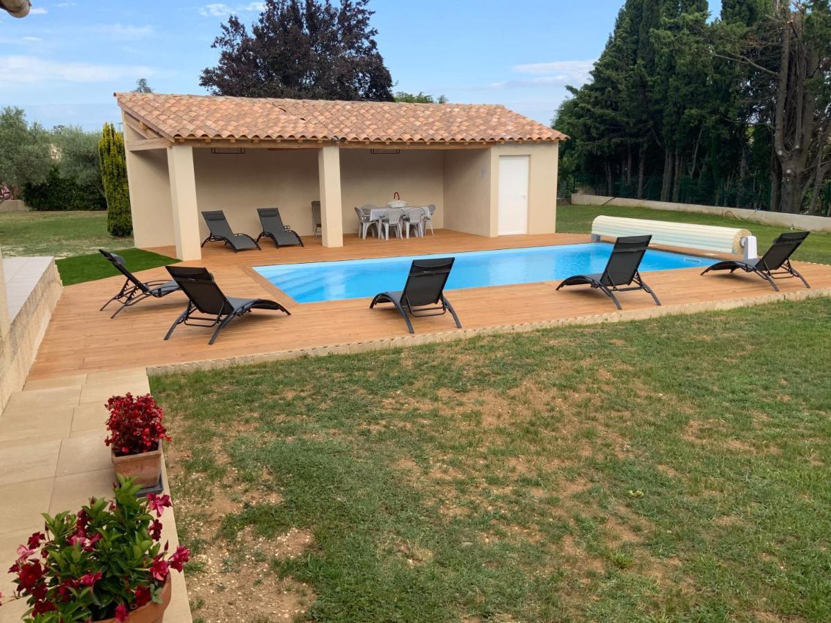 Gite Les Oliviers 10 Pers Piscine Au Calme 4 Etoiles Saint-Laurent-la-Vernède Exterior foto